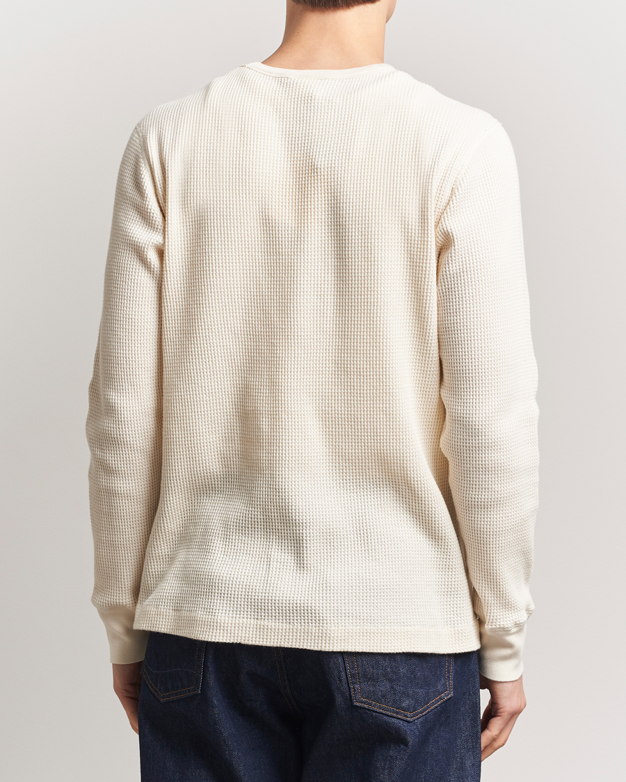 Homme | T-shirts | Nudie Jeans | Waffle Long Sleeve T-Shirt Ecru