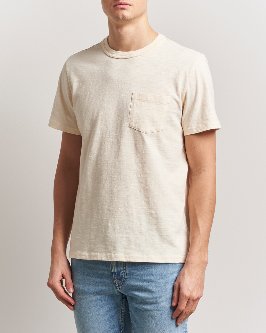 Homme | T-shirts | Nudie Jeans | Roy Heavy Slub T-Shirt Ecru
