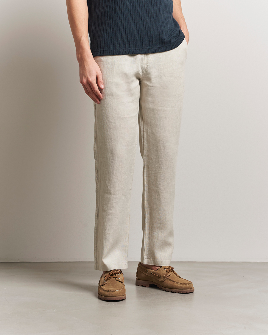 Homme | Pantalons | Samsøe Samsøe | Jabari Linen Drawstring Trousers Moonstruck