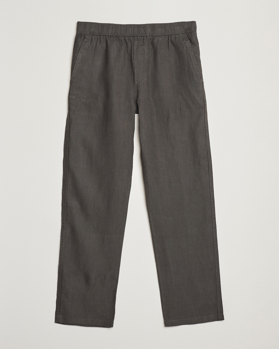 Homme | Pantalons | Samsøe Samsøe | Jabari Linen Drawstring Trousers Beluga Grey