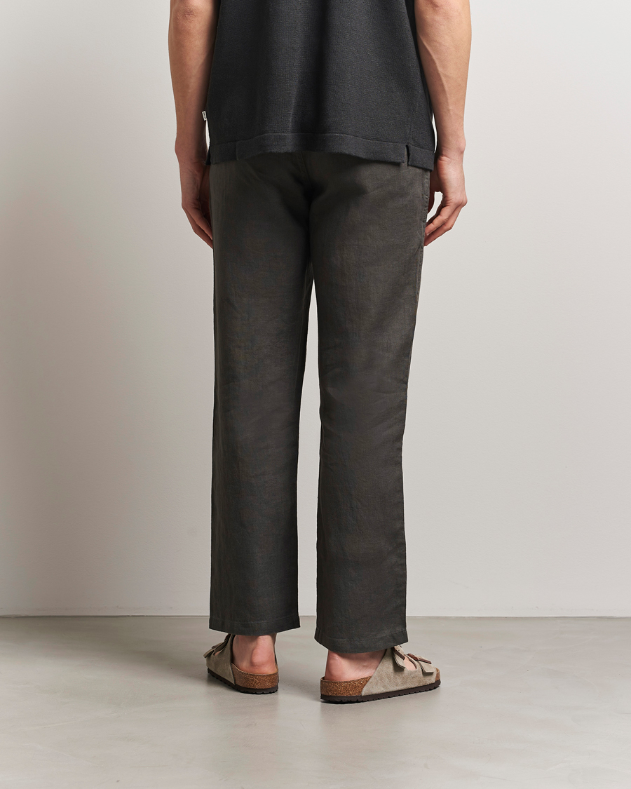 Homme | Pantalons | Samsøe Samsøe | Jabari Linen Drawstring Trousers Beluga Grey