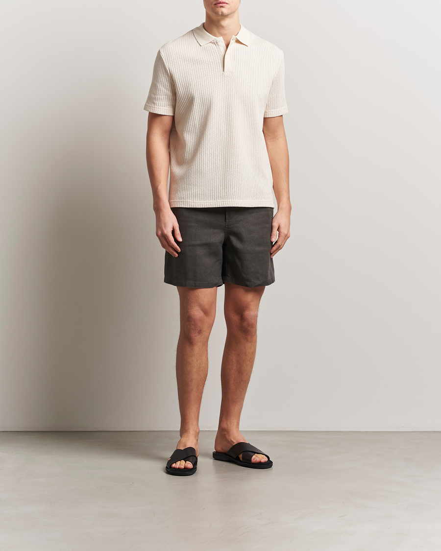 Homme | Polos | Samsøe Samsøe | Jase Structured Knitted Polo Clear Cream