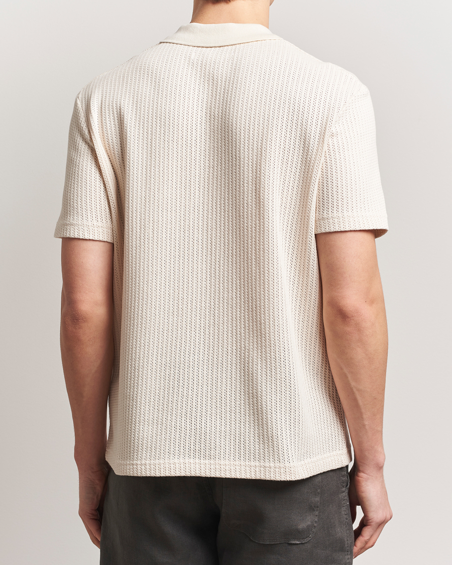 Homme | Polos | Samsøe Samsøe | Jase Structured Knitted Polo Clear Cream