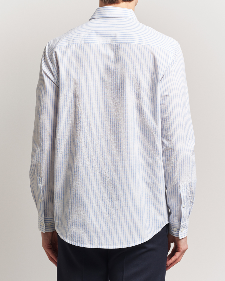 Homme | Chemises | Samsøe Samsøe | Ryan Cotton Striped Shirt Blue/White