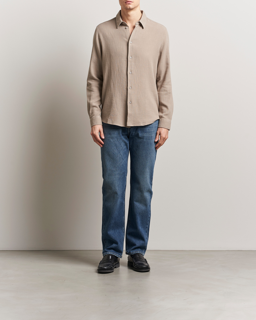 Homme | Chemises | Samsøe Samsøe | Ryan Cotton/Linen Shirt Greige