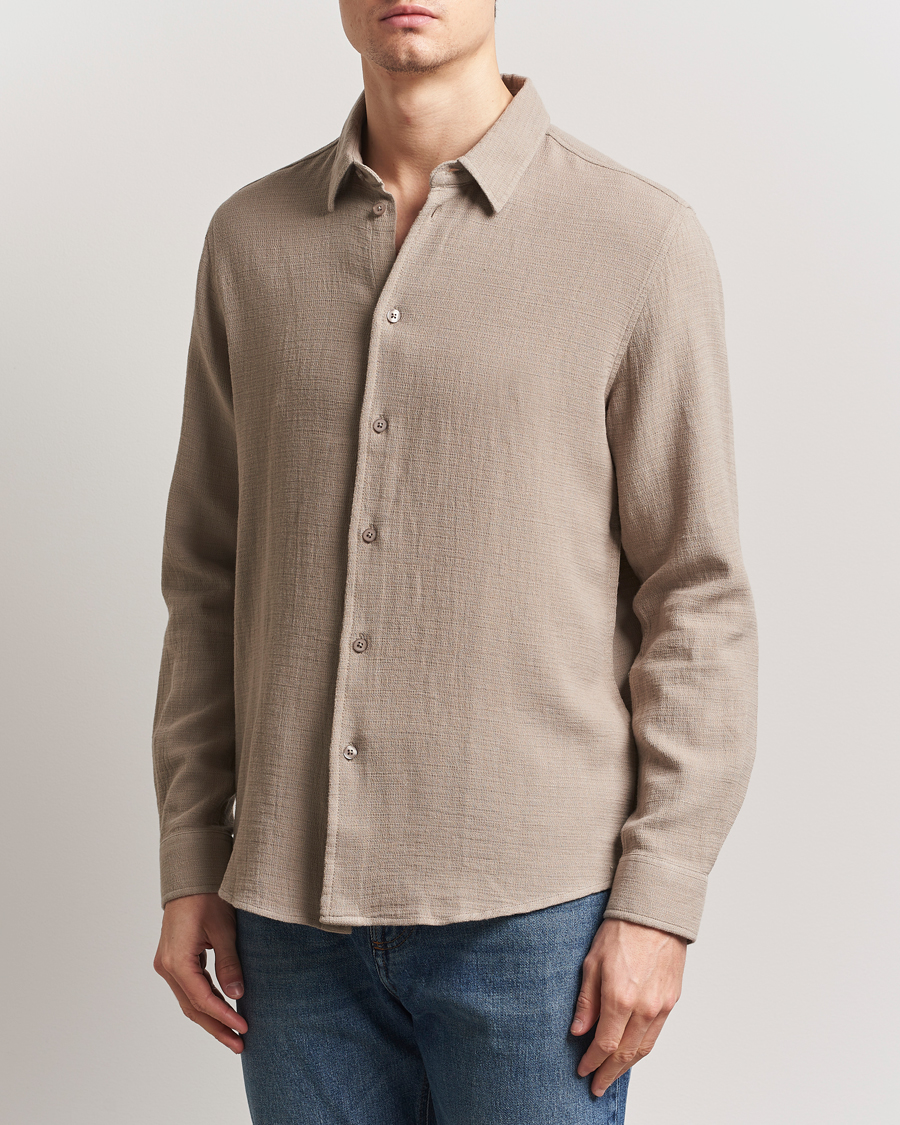 Homme | Chemises | Samsøe Samsøe | Ryan Cotton/Linen Shirt Greige