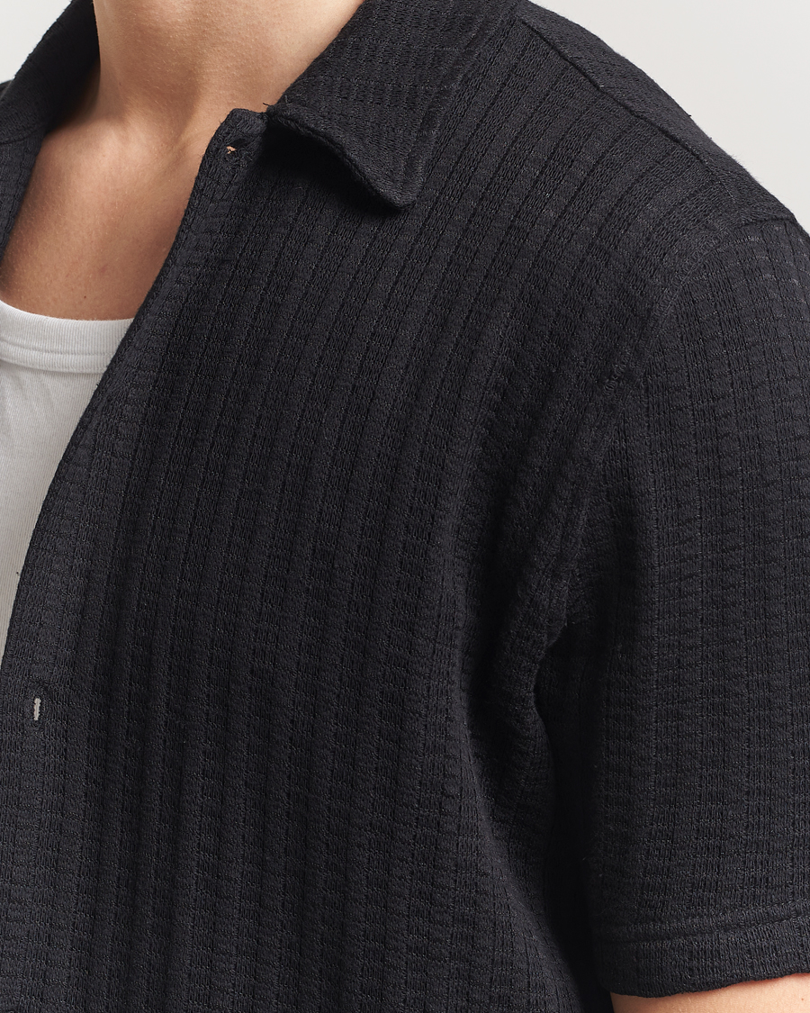 Homme | Chemises | Samsøe Samsøe | Kvistbro Structured Short Sleeve Shirt Black