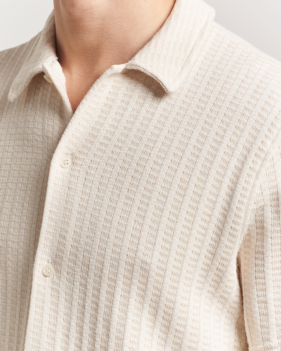 Homme | Chemises | Samsøe Samsøe | Kvistbro Structured Short Sleeve Shirt Clear Cream