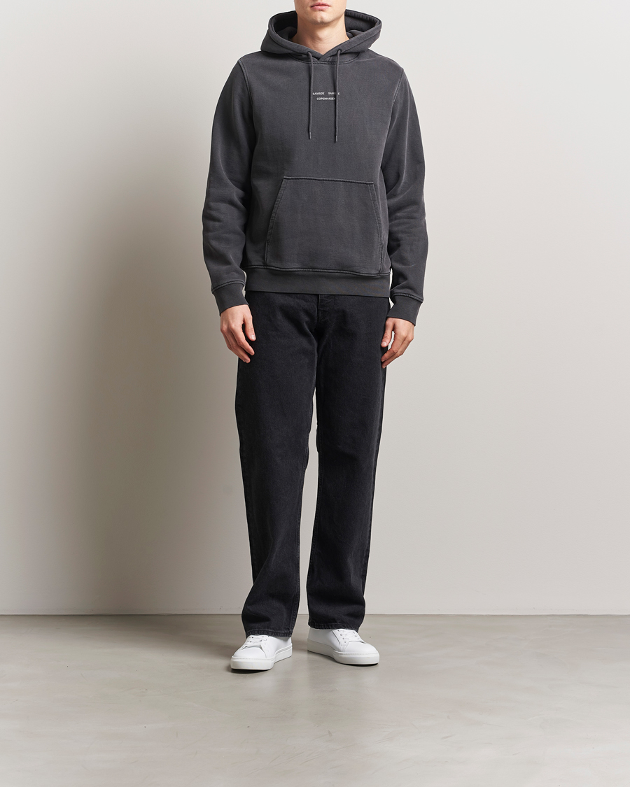 Homme | Pulls Et Tricots | Samsøe Samsøe | Marcus Center Logo Hoodie Washed Black
