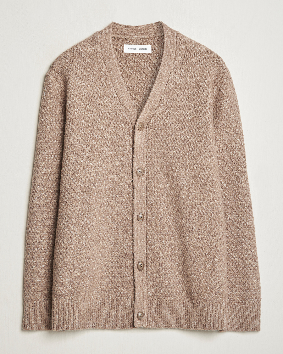 Homme | Pulls Et Tricots | Samsøe Samsøe | Ezra Heavy Knitted Cardigan Greige Melange