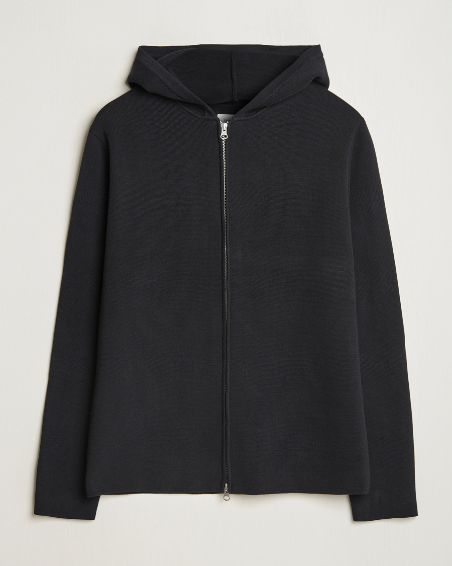 Homme | Pulls Et Tricots | Samsøe Samsøe | Niklas Full Zip Hoodie Black