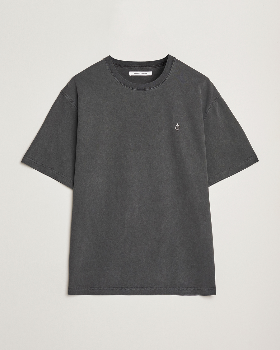 Homme | T-shirts | Samsøe Samsøe | Wandering Printed Crew Neck T-Shirt Washed Black