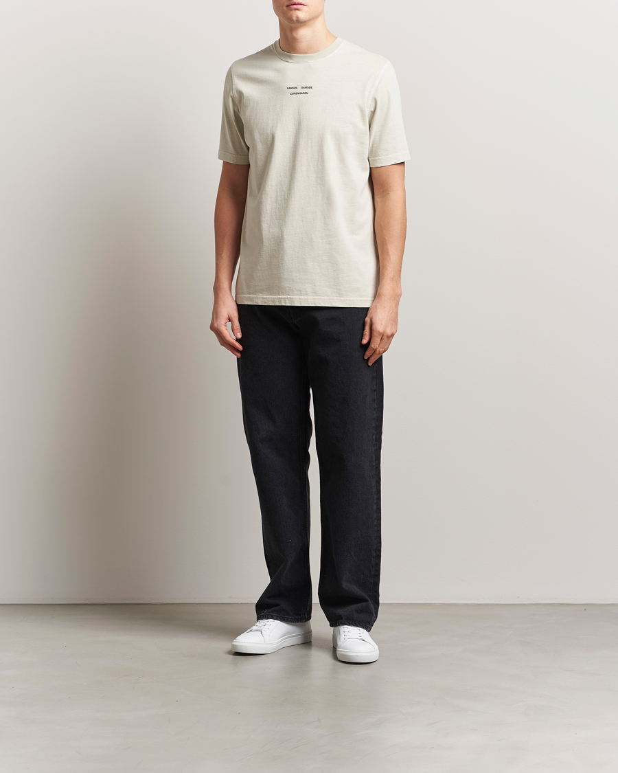 Homme | T-shirts | Samsøe Samsøe | Marcus Center Logo T Crew Neck T-Shirt Moonstruck