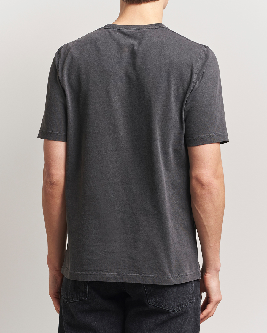 Homme | T-shirts | Samsøe Samsøe | Marcus Center Logo T Crew Neck T-Shirt Washed Black