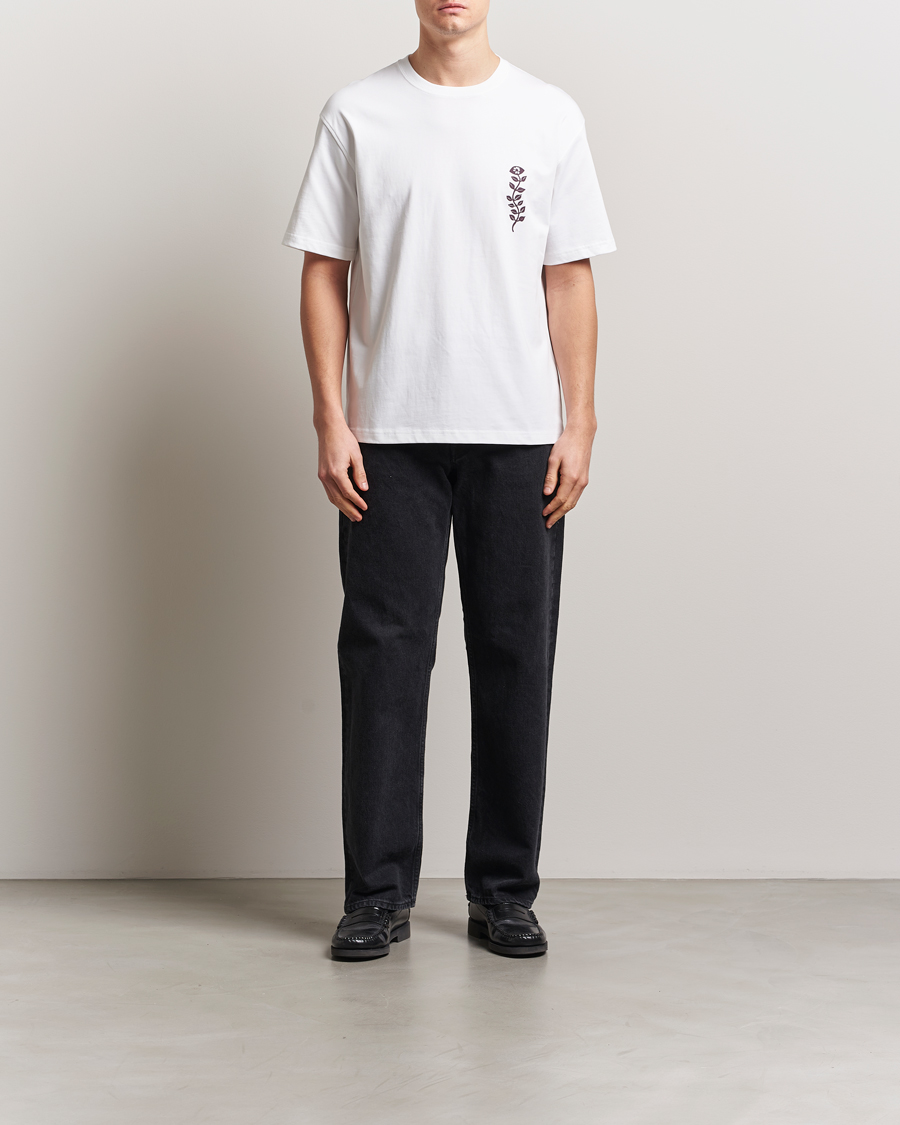 Homme | T-shirts | Samsøe Samsøe | Time Printed Crew Neck T-Shirt White