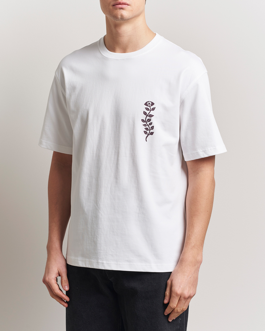 Homme | T-shirts | Samsøe Samsøe | Time Printed Crew Neck T-Shirt White