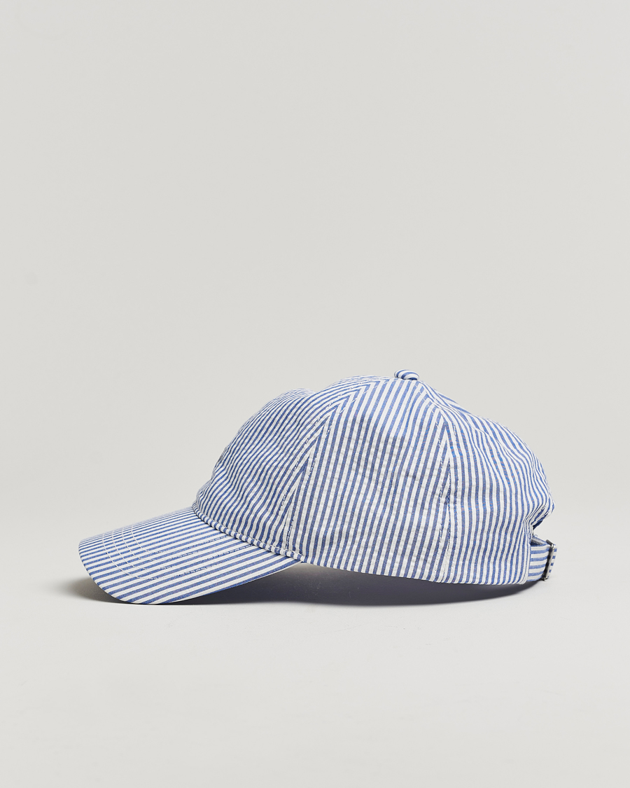 Homme | GANT Striped Seersucker Cap Rich Blue | GANT | Striped Seersucker Cap Rich Blue