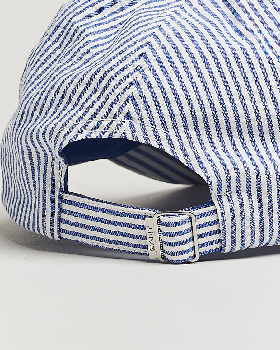 Homme | GANT Striped Seersucker Cap Rich Blue | GANT | Striped Seersucker Cap Rich Blue