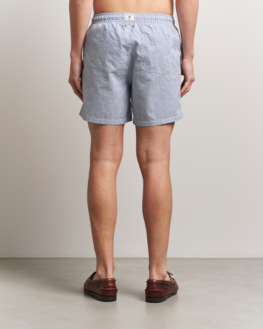 Homme | Maillots De Bain | GANT | Seersucker Swimshorts Rich Blue