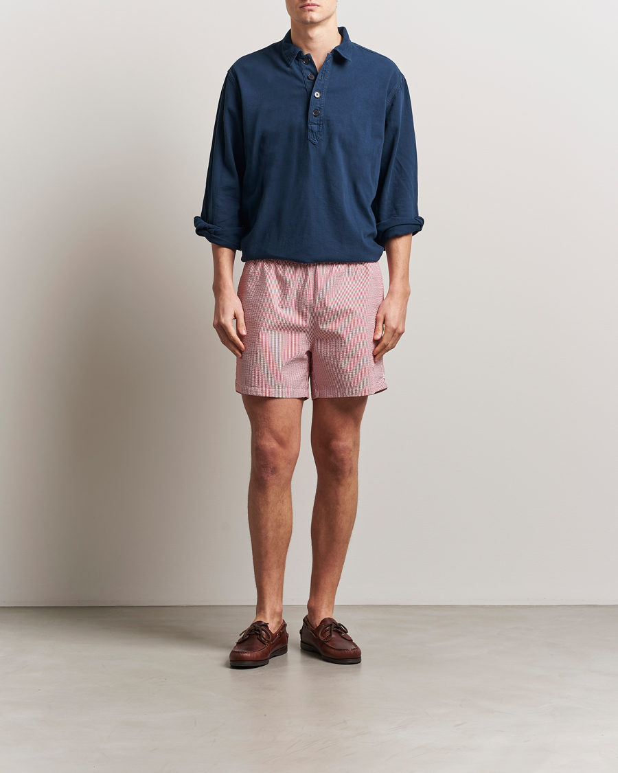 Homme | Maillots De Bain | GANT | Seersucker Swimshorts Ruby Red