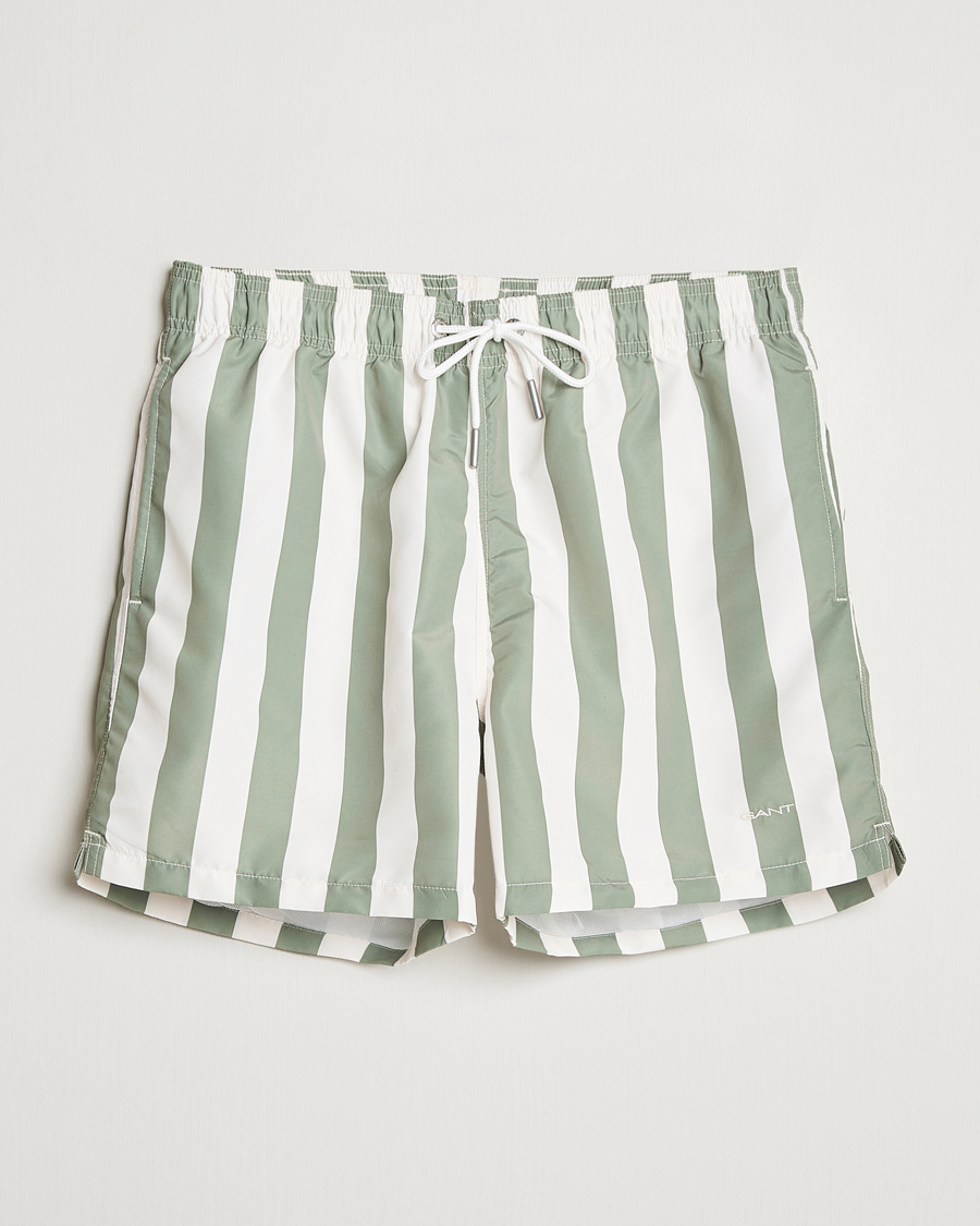 Homme | Maillots De Bain | GANT | Blockstriped Swimshorts Kalamata Green