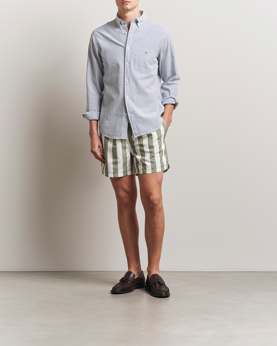 Homme | Maillots De Bain | GANT | Blockstriped Swimshorts Kalamata Green