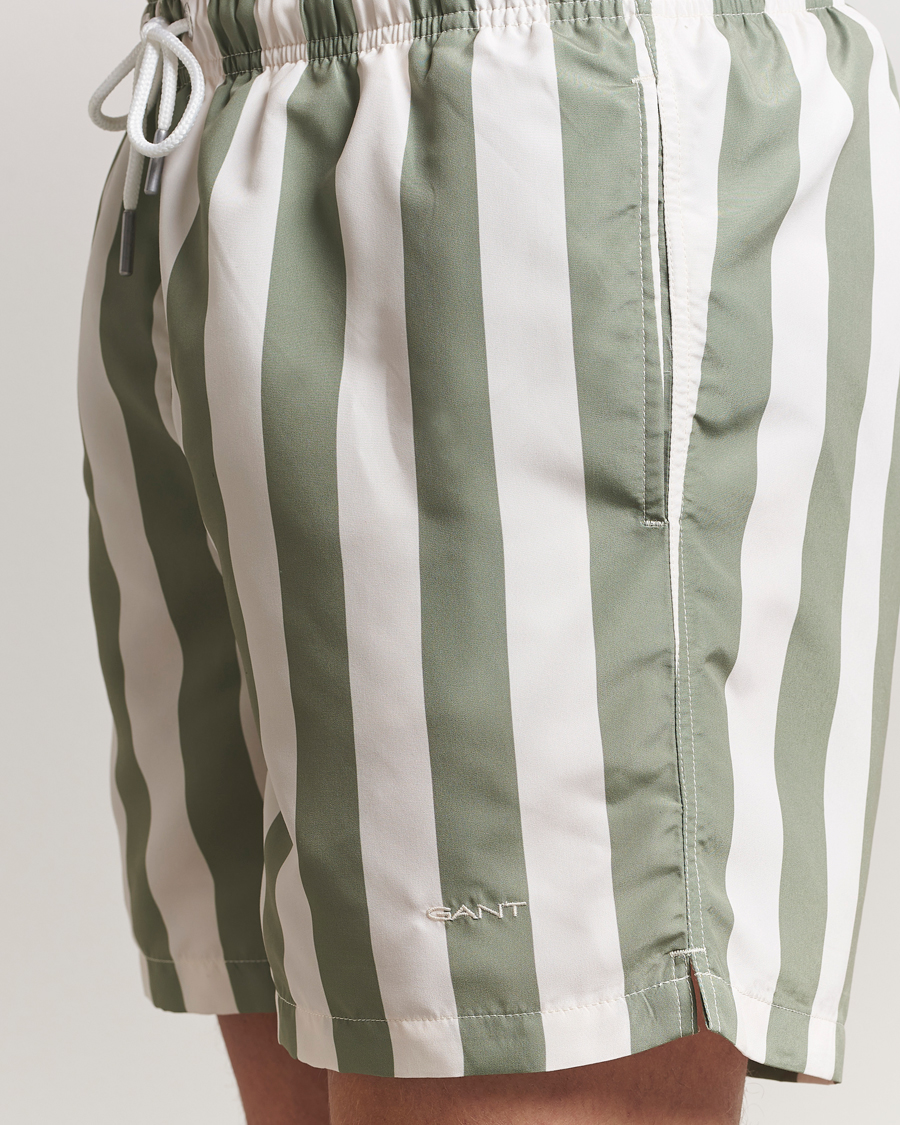Homme | Maillots De Bain | GANT | Blockstriped Swimshorts Kalamata Green