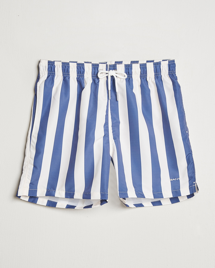 Homme | Maillots De Bain | GANT | Blockstriped Swimshorts Dusty Navy