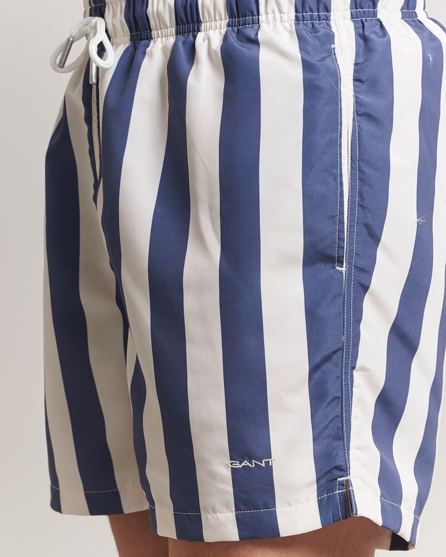 Homme | Maillots De Bain | GANT | Blockstriped Swimshorts Dusty Navy