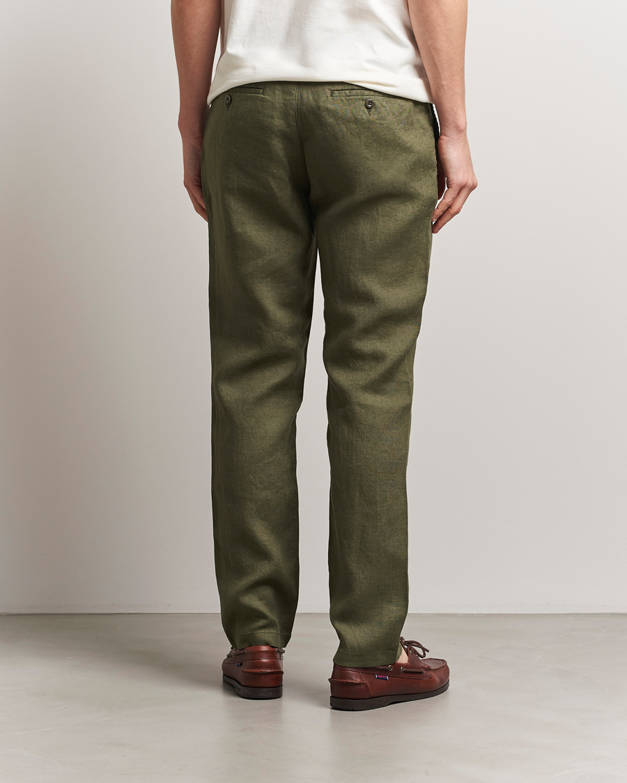 Homme | Pantalons | GANT | Relaxed Linen Drawstring Pants Juniper Green