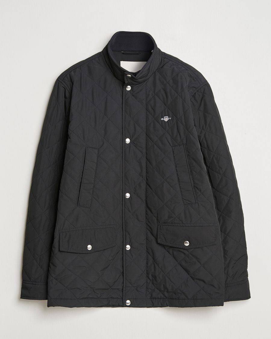 Homme | Manteaux Et Vestes | GANT | Quilted Windcheater Mid-Length Jacket Black