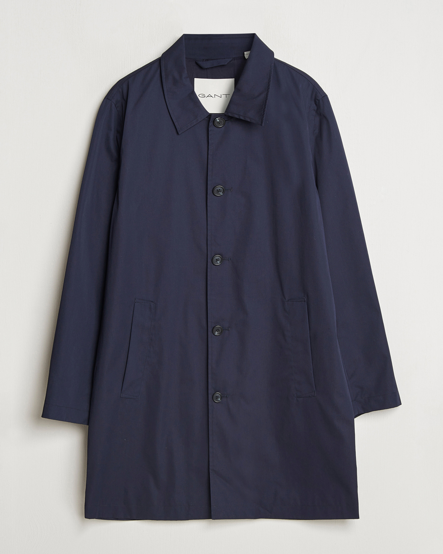Homme | Manteaux Et Vestes | GANT | Cotton Car Coat Evening Blue