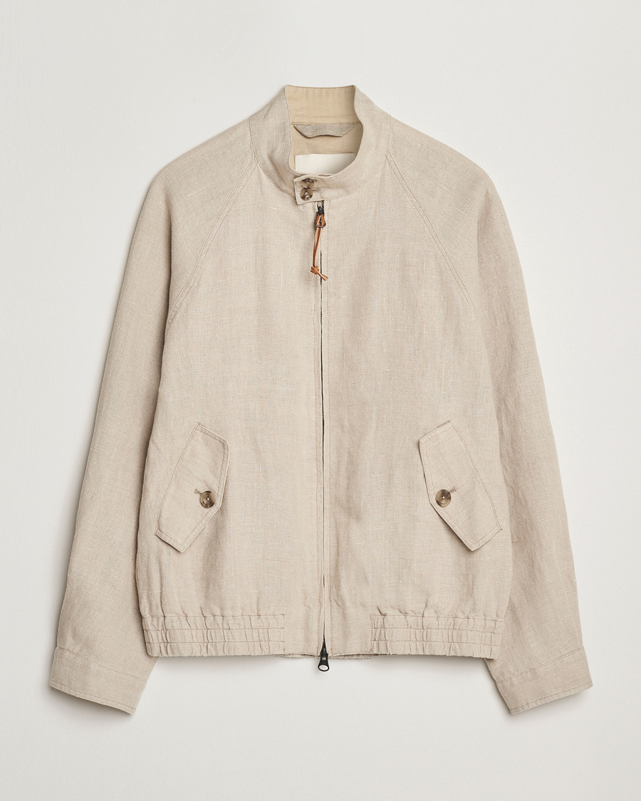 Homme | Manteaux Et Vestes | GANT | Linen Harrington Jacket Dry Sand