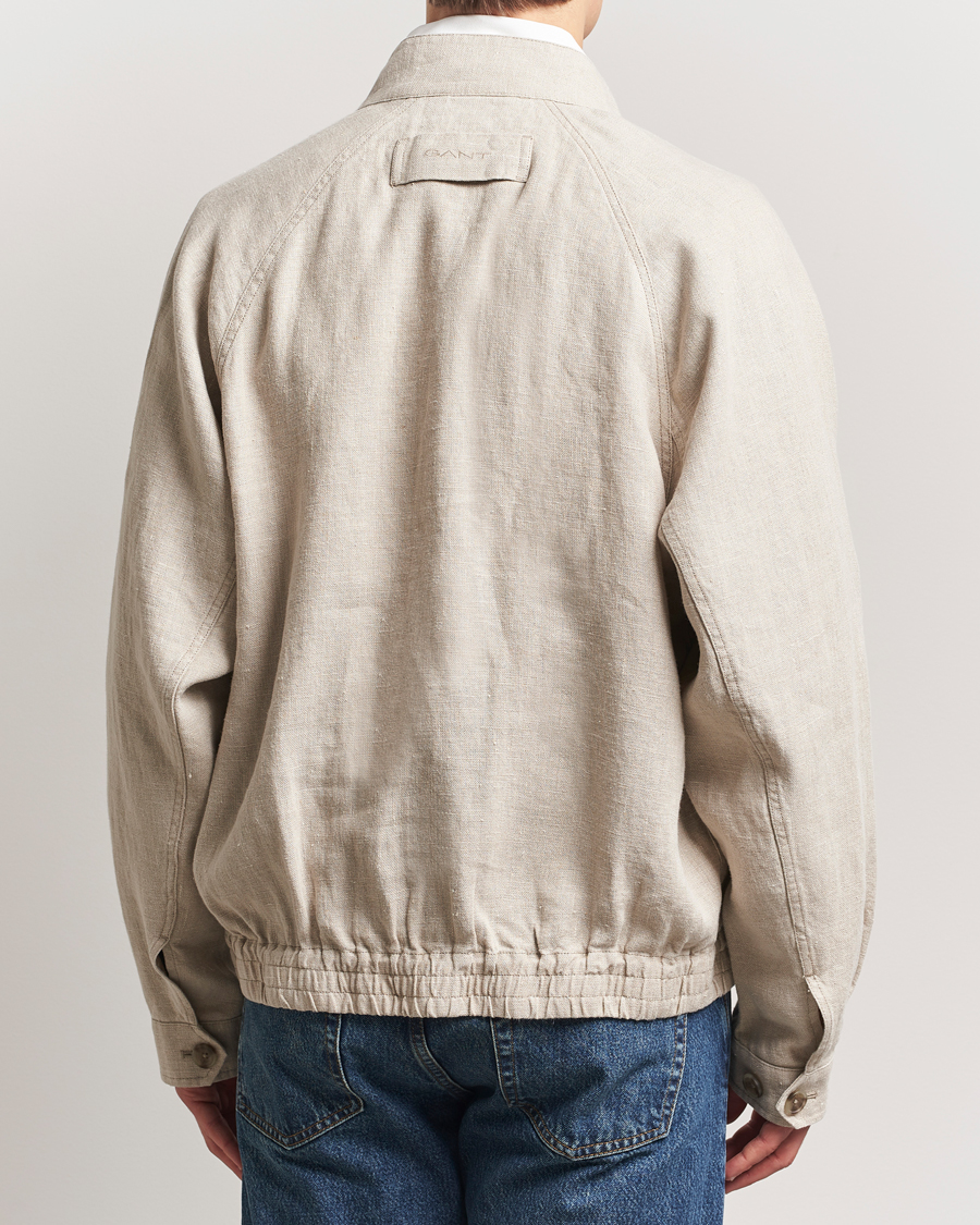 Homme | Manteaux Et Vestes | GANT | Linen Harrington Jacket Dry Sand