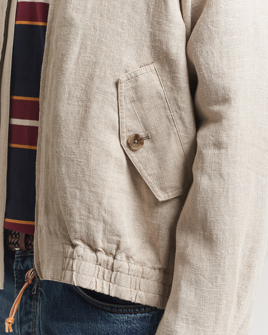 Homme | Manteaux Et Vestes | GANT | Linen Harrington Jacket Dry Sand