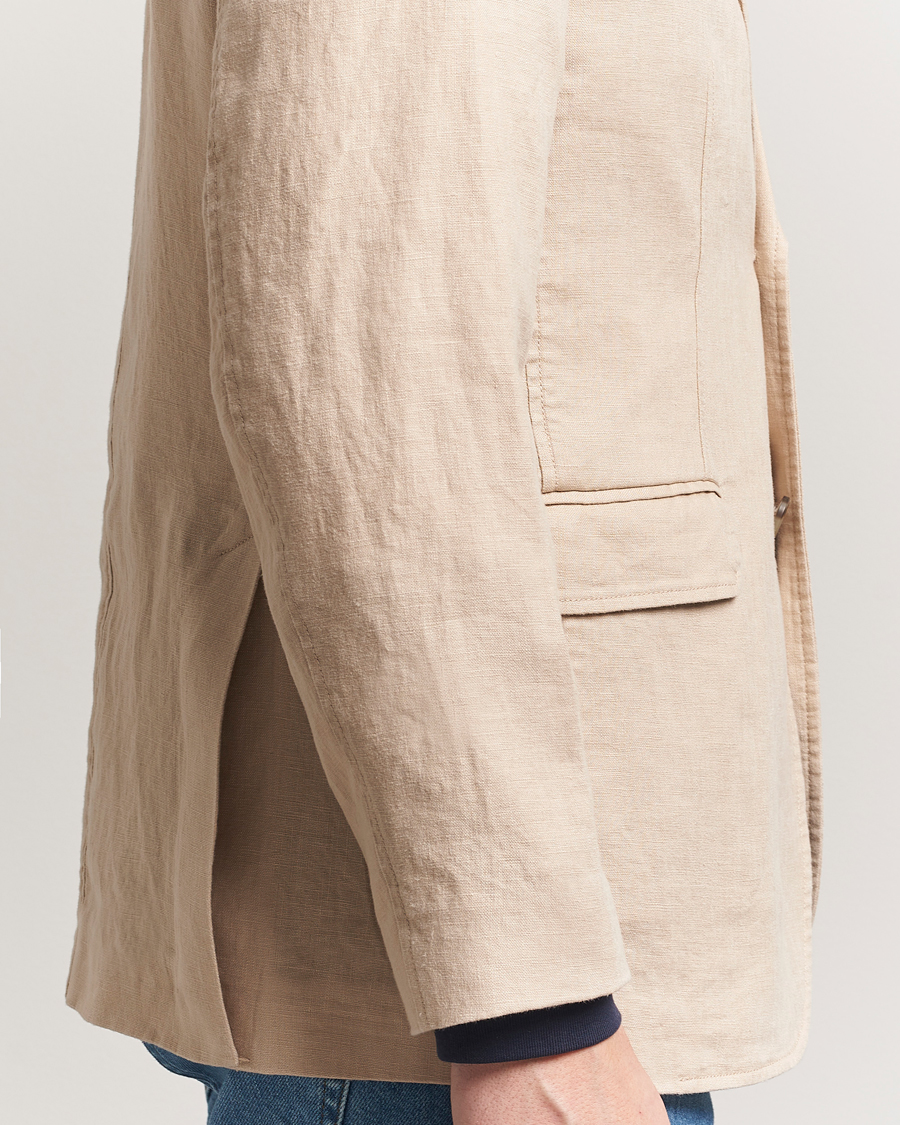 Homme | Blazers | GANT | Slim Fit Garment Dyed Linen Blazer Dry Sand