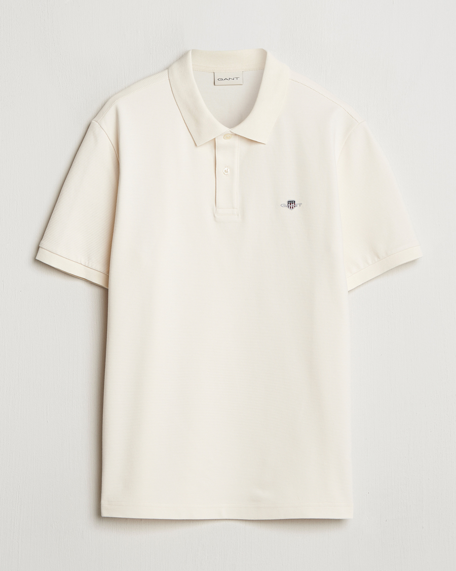 Homme | Polos | GANT | Textured Polo Cream