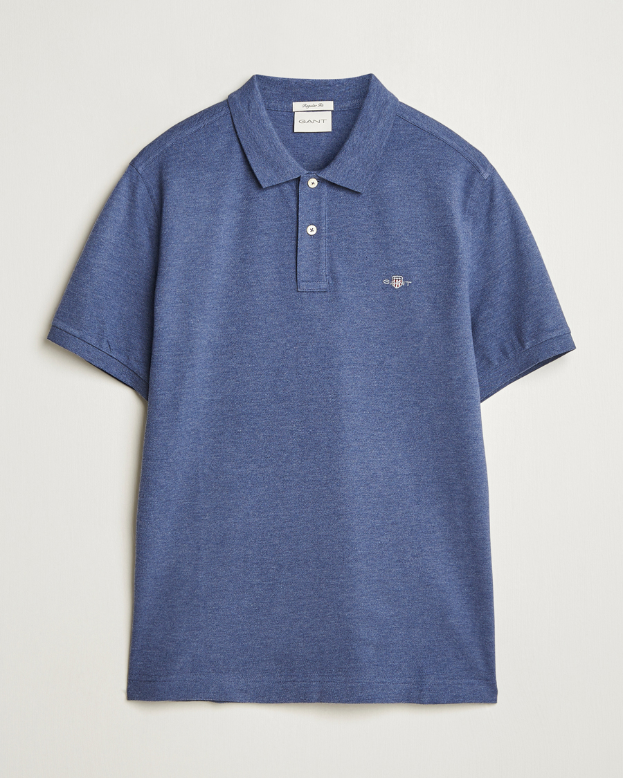 Homme | Polos | Gant | The Original Polo Dark Jeans Melange