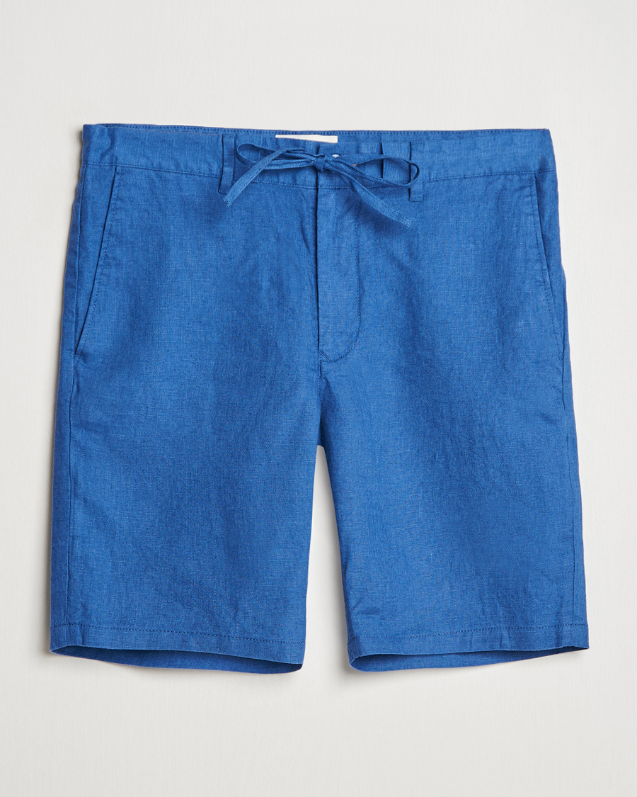 Homme | Shorts | GANT | Relaxed Linen Drawstring Shorts Rich Blue
