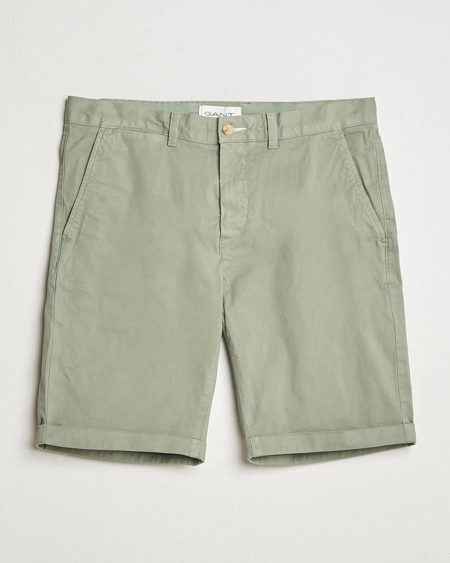 Homme | Shorts | GANT | Regular Sunfaded Shorts Kalamata Green