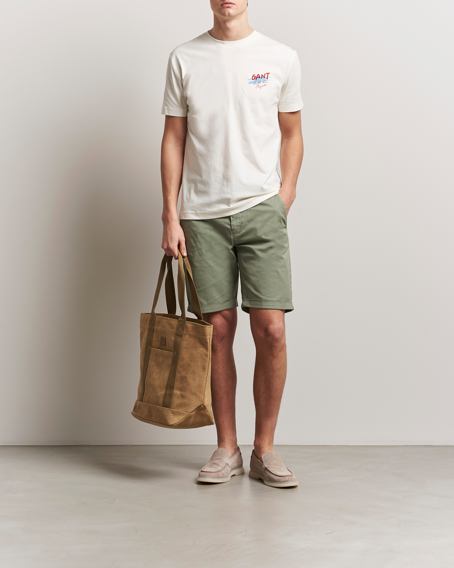 Homme | Shorts | GANT | Regular Sunfaded Shorts Kalamata Green