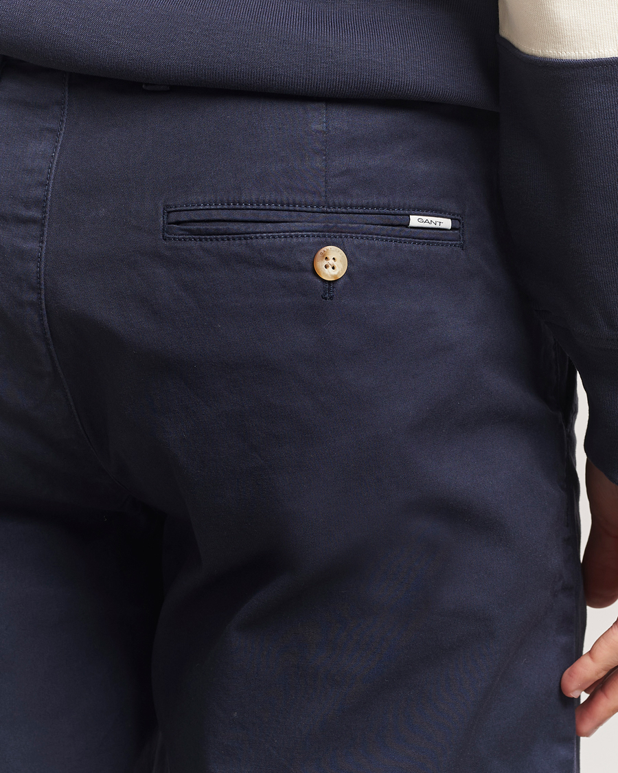 Homme | Shorts | GANT | Regular Sunfaded Shorts Evening Blue