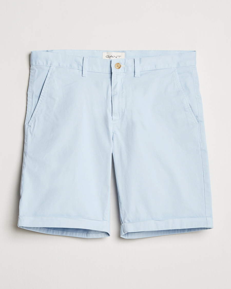 Homme | Shorts | GANT | Regular Sunfaded Shorts Fresh Blue
