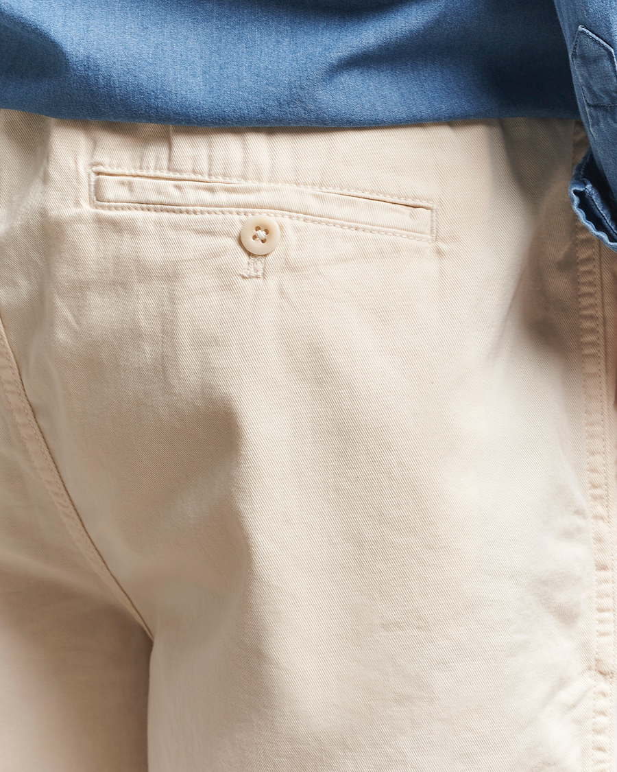 Homme | Shorts | GANT | Regular Sunfaded Drawstring Shorts Cream