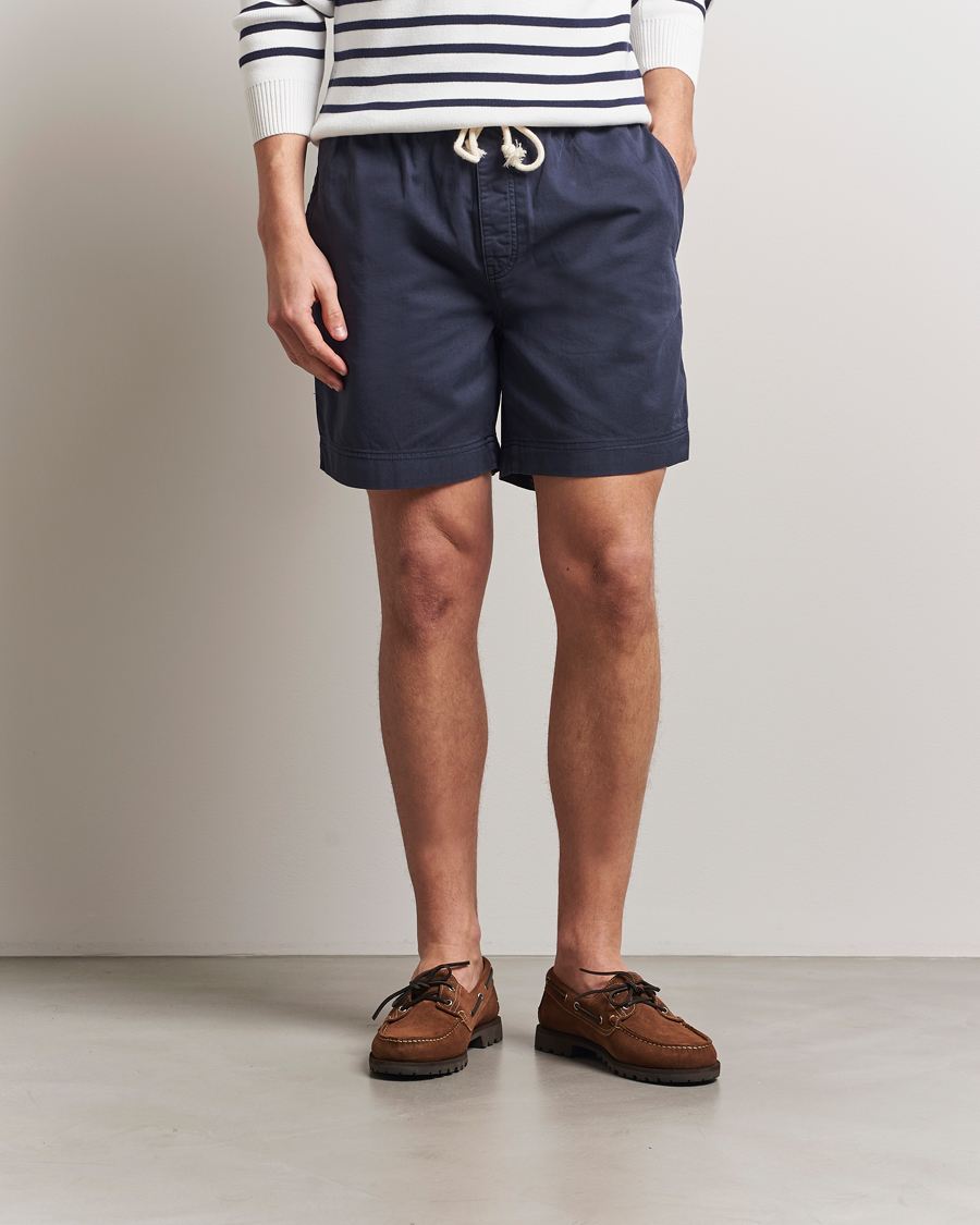 Homme | Shorts | GANT | Regular Sunfaded Drawstring Shorts Evening Blue