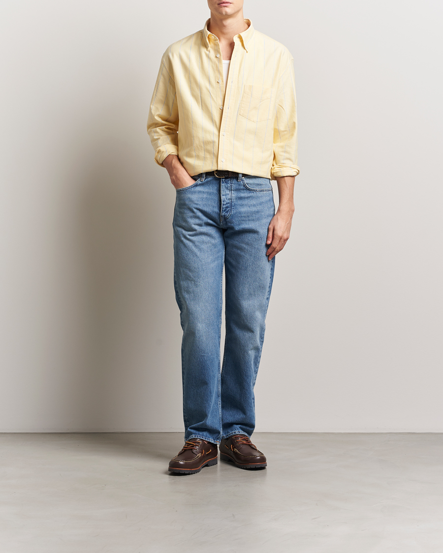 Homme | Chemises | GANT | Regular Fit Heritage Oxford Striped Shirt Banana Yellow