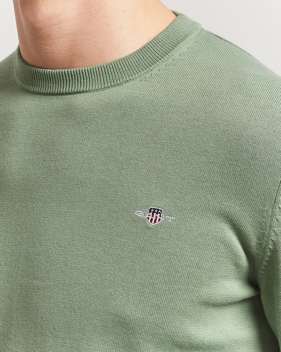 Homme | Pulls Et Tricots | GANT | Classic Cotton Crew Neck Kalamata Green