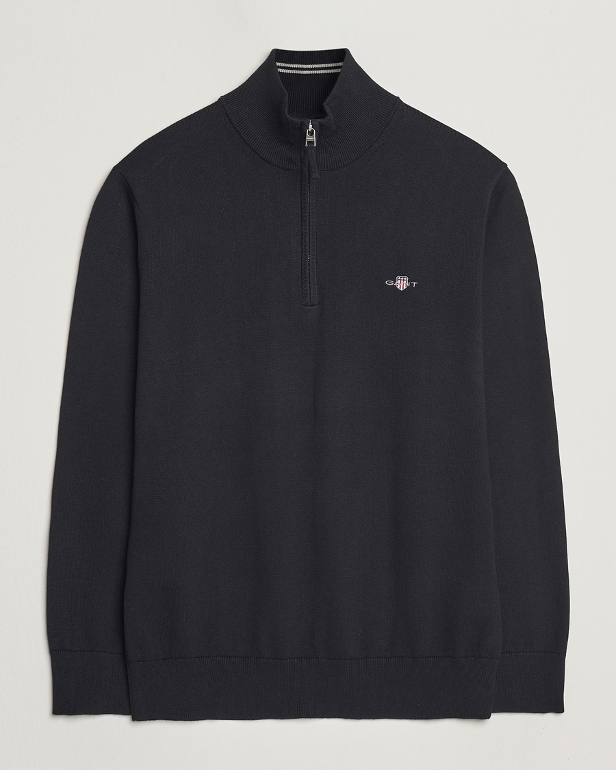 Homme | Pulls Et Tricots | GANT | Classic Cotton Half Zip Black