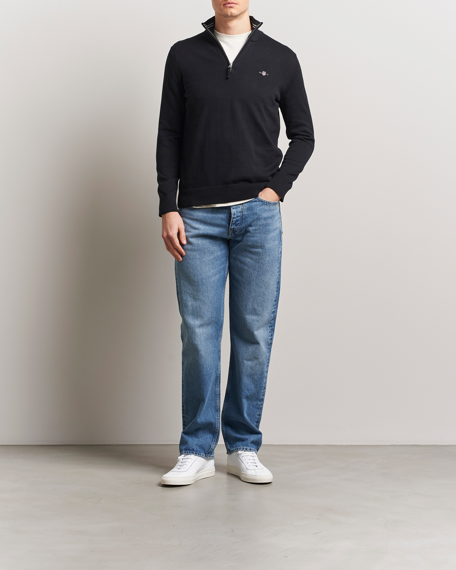Homme | Pulls Et Tricots | GANT | Classic Cotton Half Zip Black