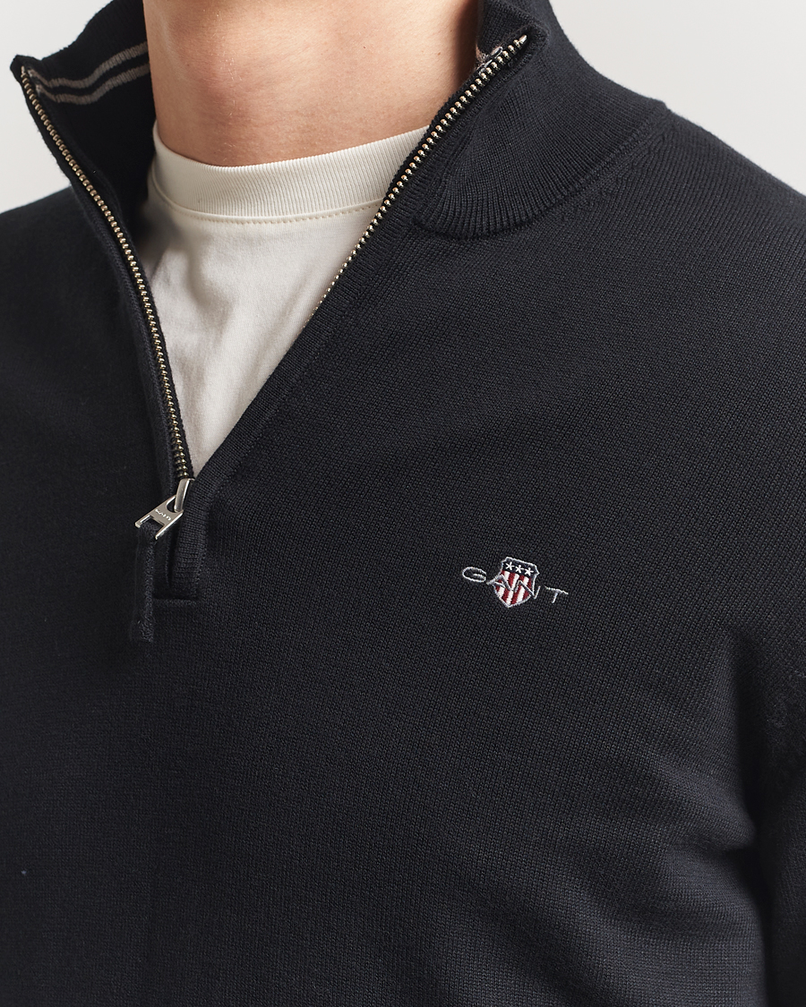 Homme | Pulls Et Tricots | GANT | Classic Cotton Half Zip Black